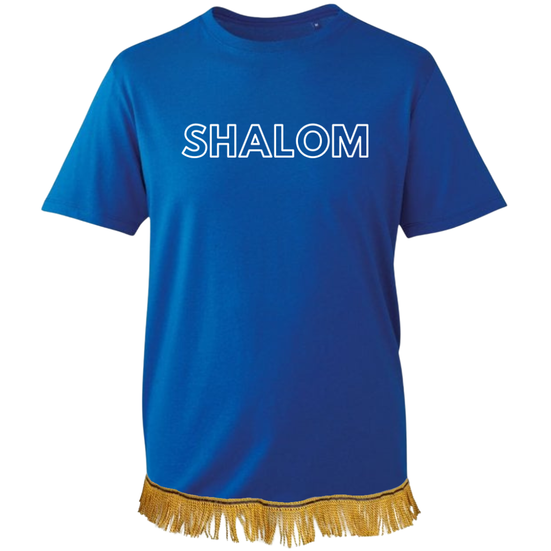 SHALOM Adult T-Shirt with Fringes
