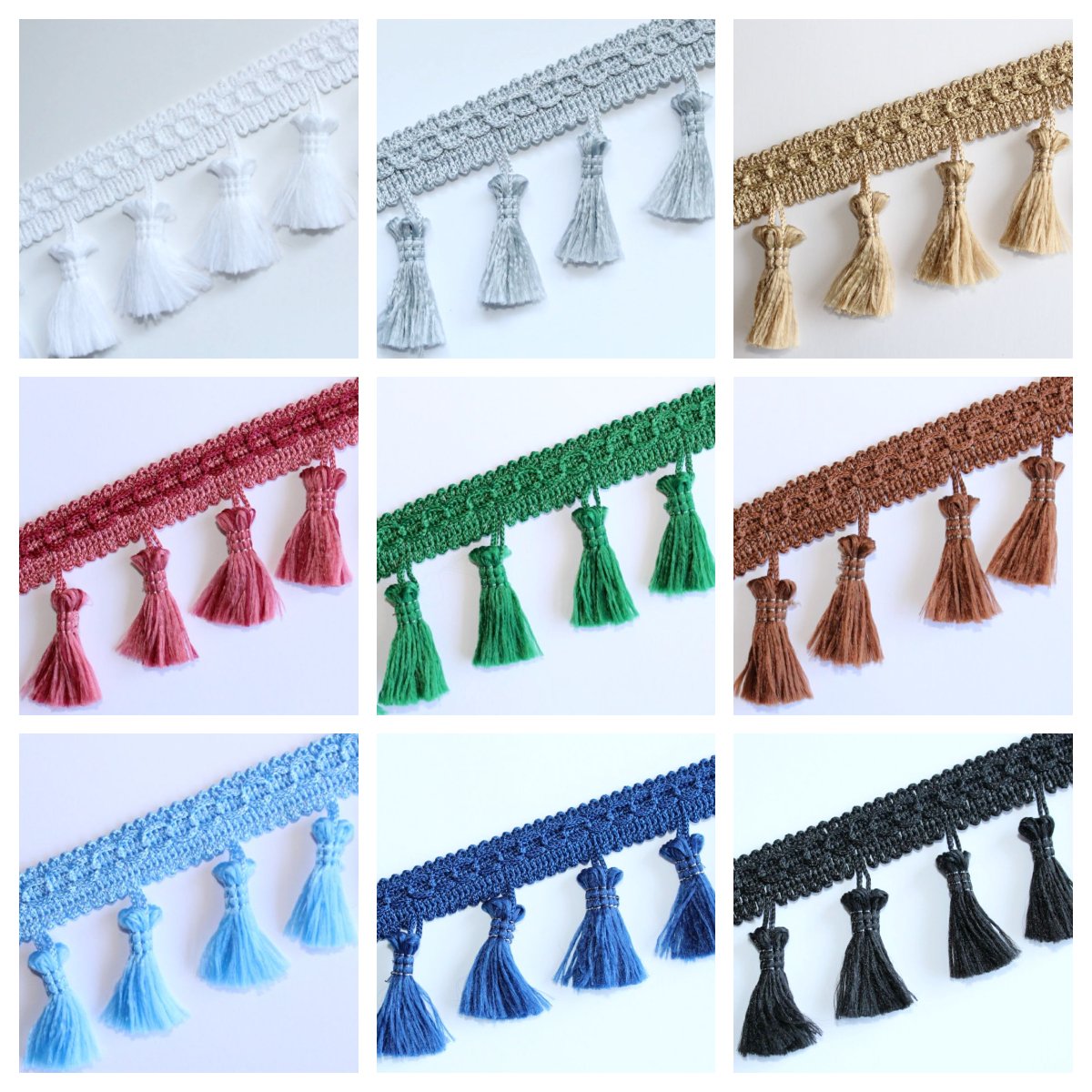 55mm Tassel Fringe - Free Worldwide Shipping- Sew Royal US